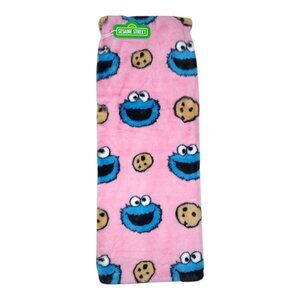 Sesame Street Cookie Monster Pink Faux Fur Throw Blanket  50" x 70" Blue